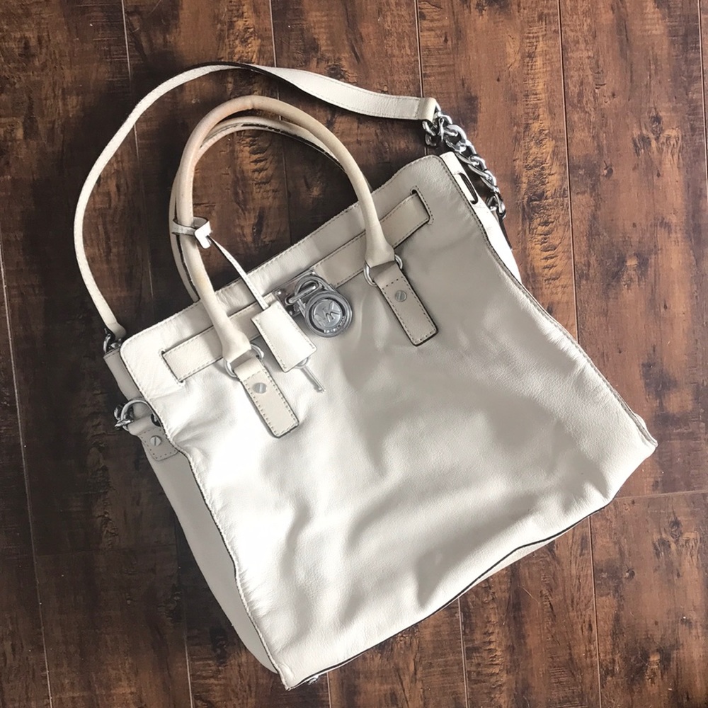 Michael Kors Large Cream Purse with Arm Strap